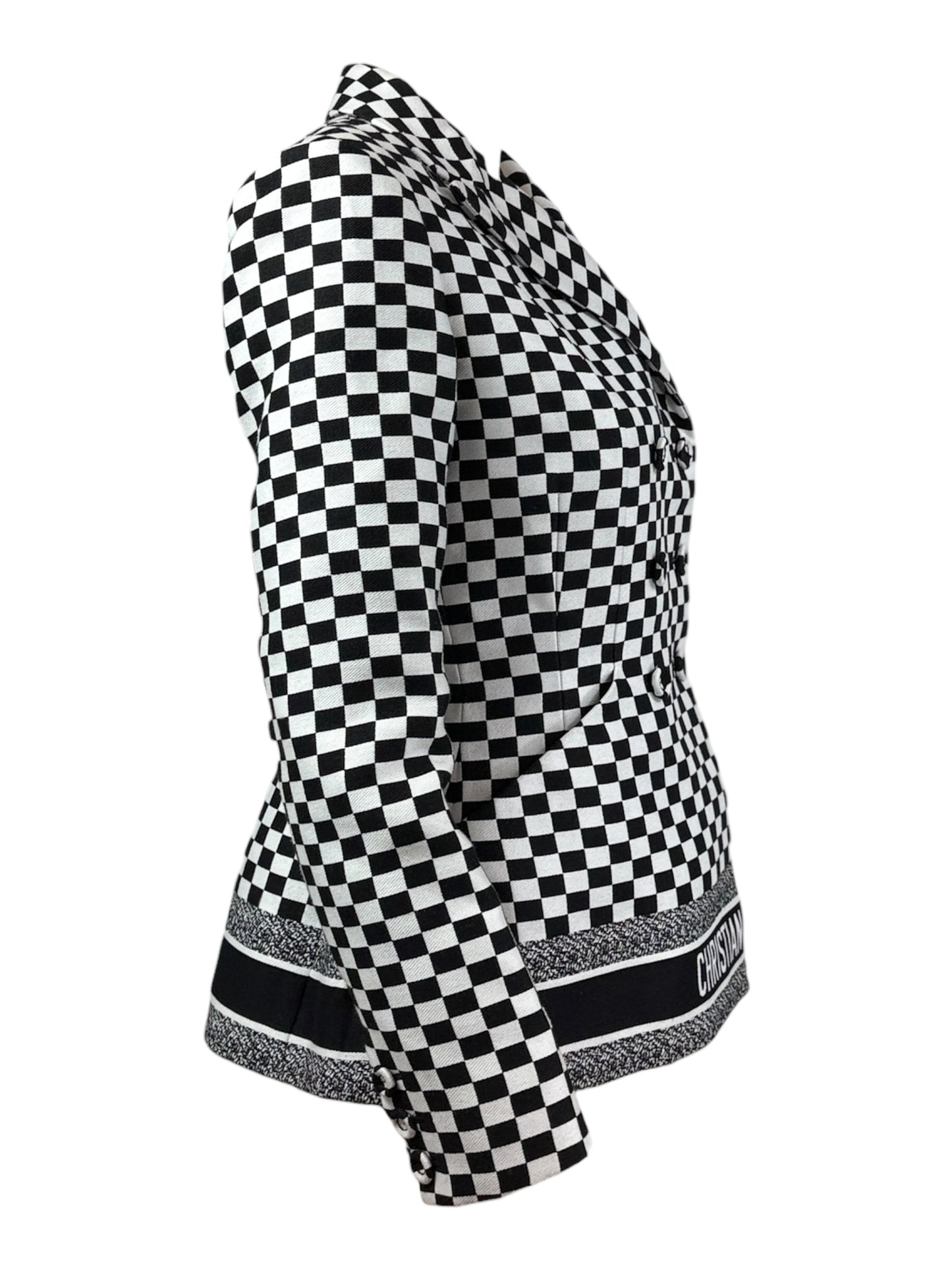 Christian Dior Maria Grazia Chiuri Spring 2018 Bar checked jacket