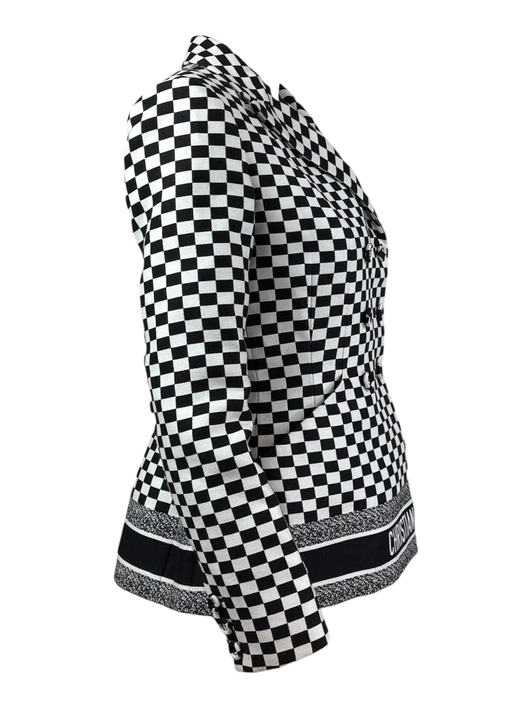 Christian Dior Maria Grazia Chiuri Spring 2018 Bar checked jacket