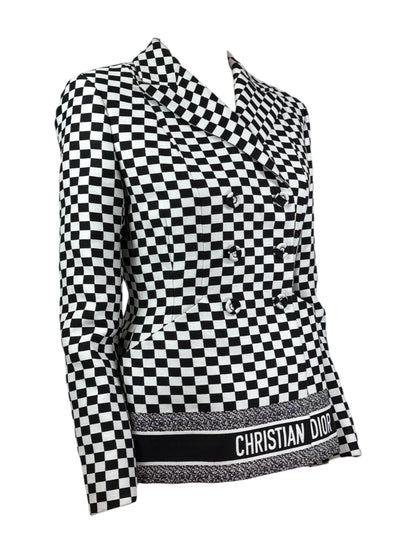Christian Dior Maria Grazia Chiuri Spring 2018 Bar checked jacket