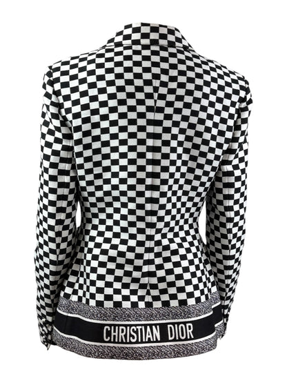Christian Dior Maria Grazia Chiuri Spring 2018 Bar checked jacket