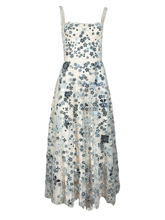 Christian Dior Maria Grazia Chiuri Spring 2018 Tulle mirror embroidered dress