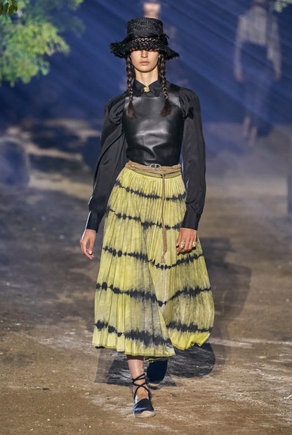 Christian Dior Maria Grazia Chiuri Spring 2020 Look 78 tye die skirt