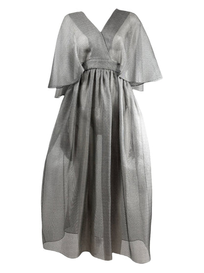 Christian Dior Maria Grazia Chiuri Spring 2021  grey silk dress