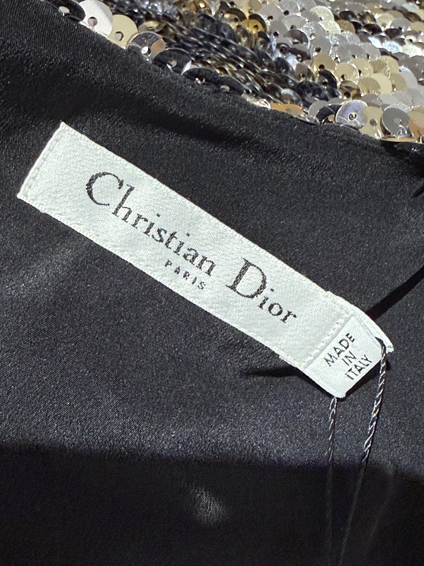 Christian Dior  Raf Simons - Autumn/Winter 2014-2015  - Silver and gold sequined sleeveless top