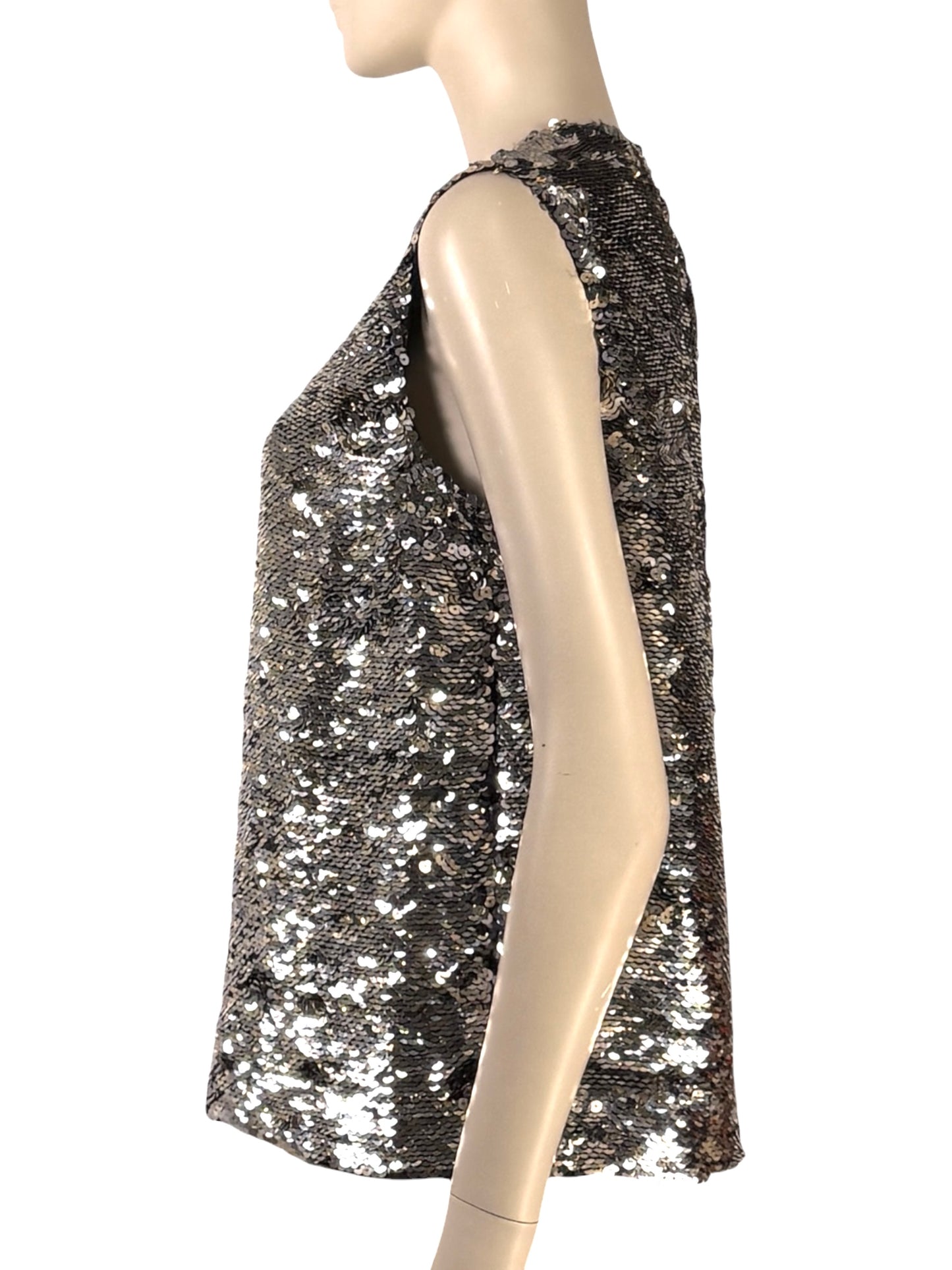 Christian Dior  Raf Simons - Autumn/Winter 2014-2015  - Silver and gold sequined sleeveless top
