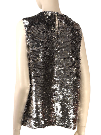 Christian Dior  Raf Simons - Autumn/Winter 2014-2015  - Silver and gold sequined sleeveless top