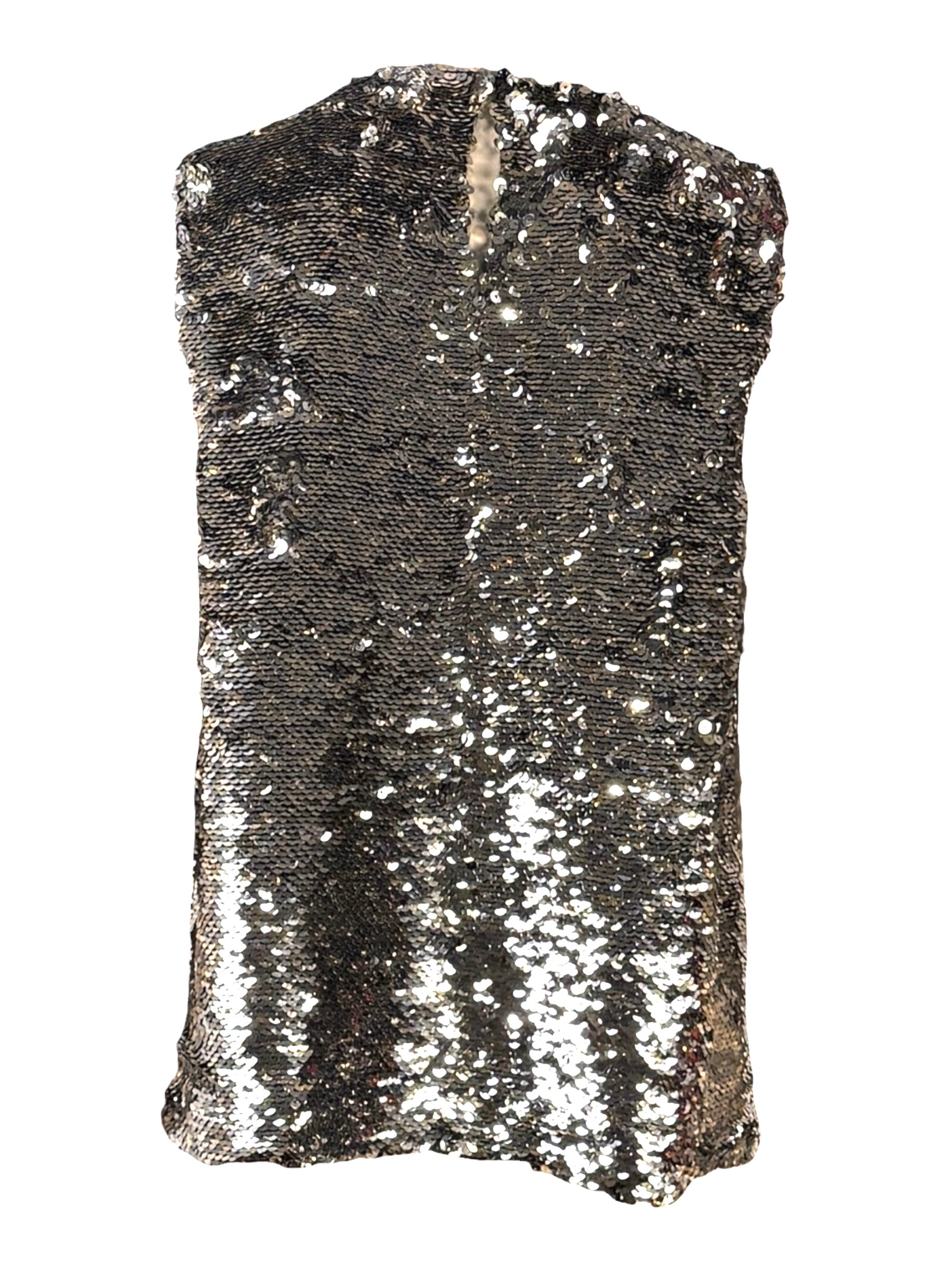 Christian Dior  Raf Simons - Autumn/Winter 2014-2015  - Silver and gold sequined sleeveless top