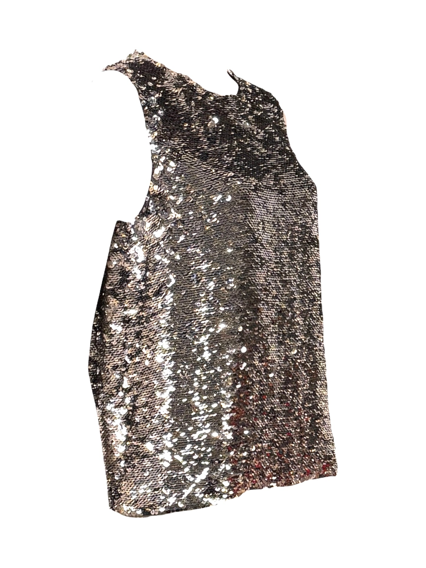 Christian Dior  Raf Simons - Autumn/Winter 2014-2015  - Silver and gold sequined sleeveless top