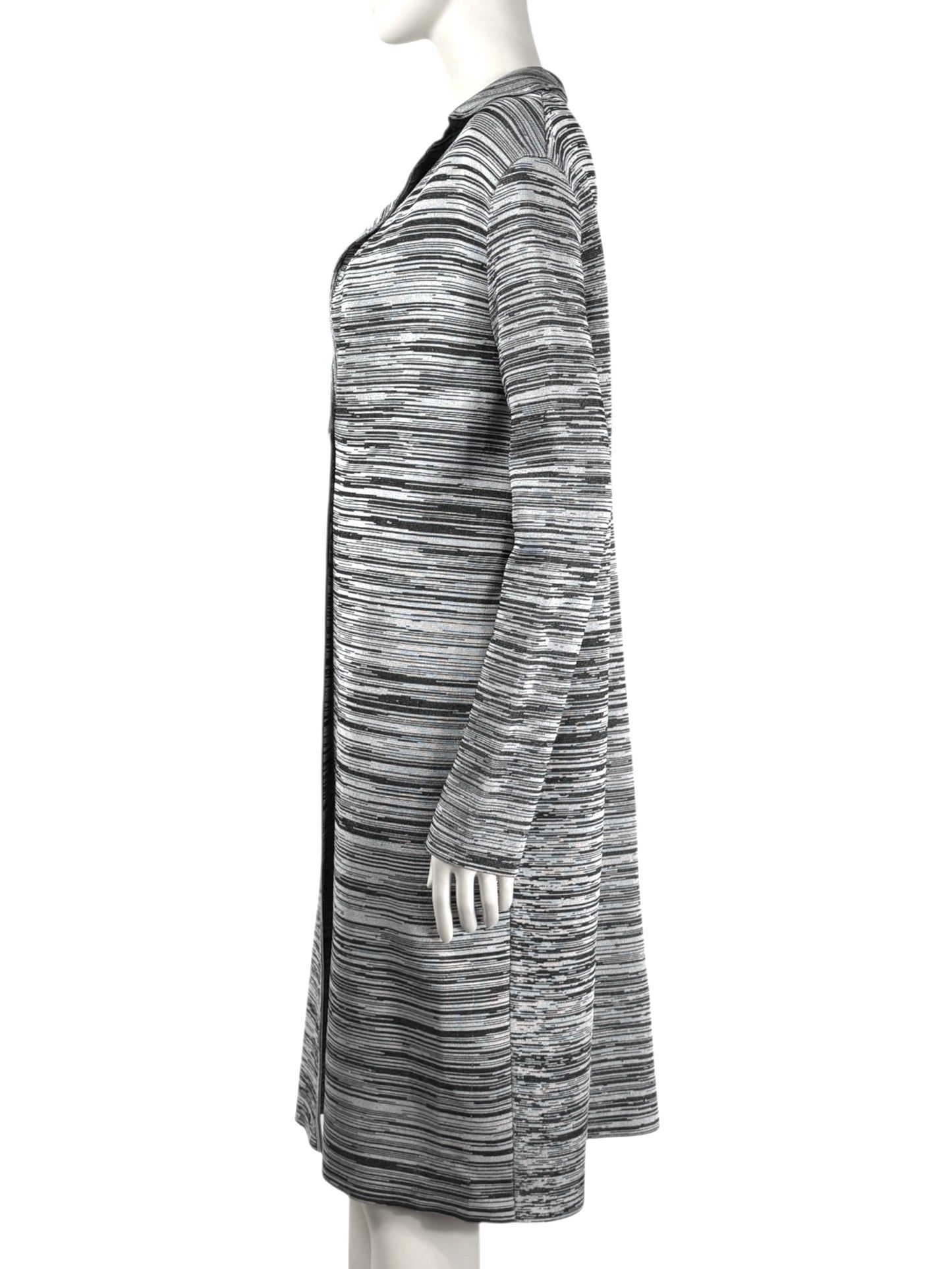 Christian Dior Raf Simons - Resort 2015  - Grey heathered striped knit coat