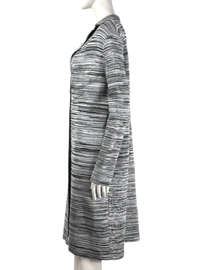 Christian Dior Raf Simons - Resort 2015  - Grey heathered striped knit coat