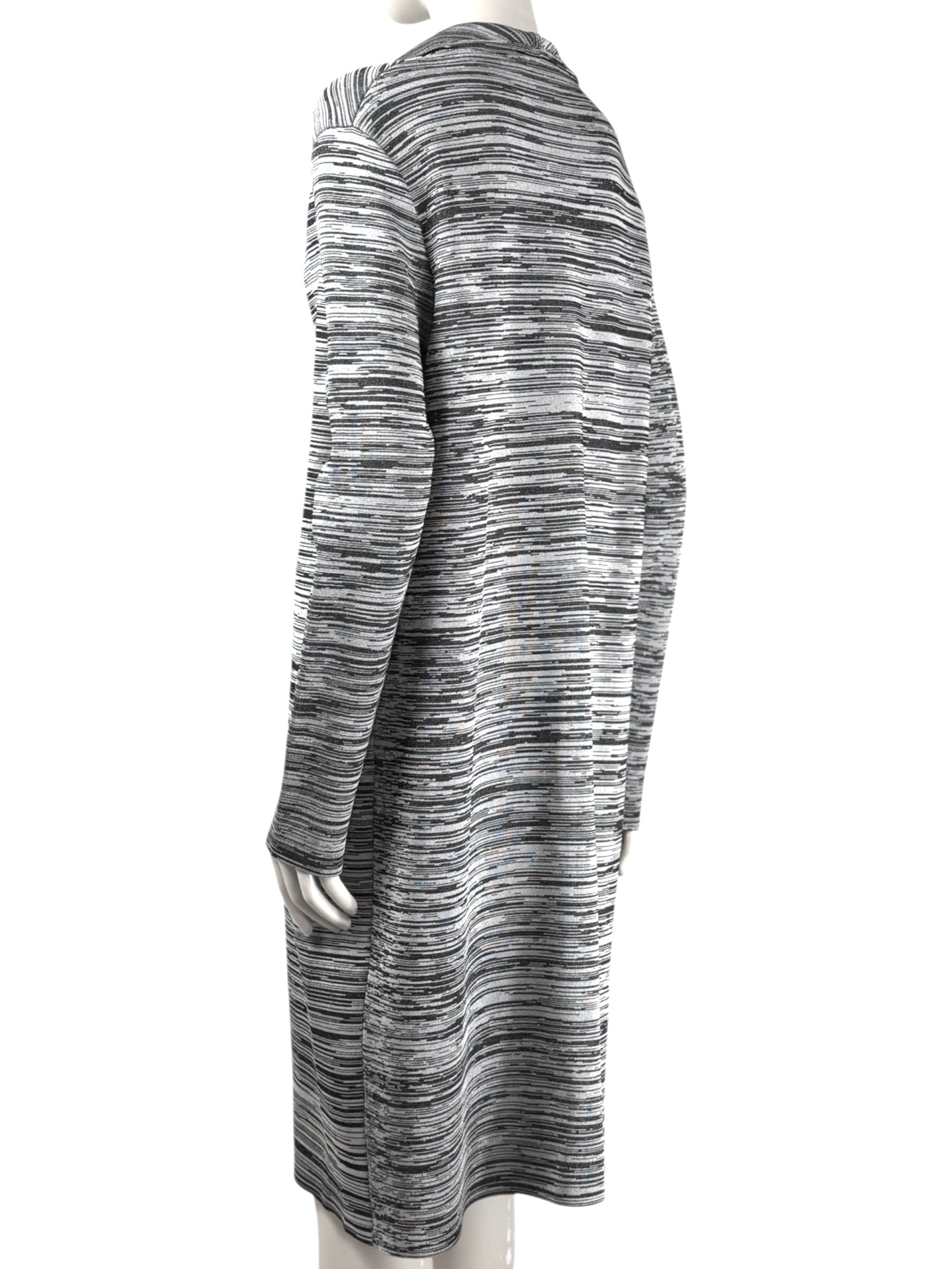 Christian Dior Raf Simons - Resort 2015  - Grey heathered striped knit coat