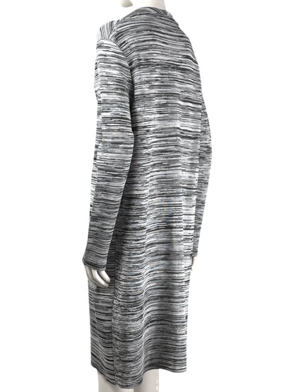 Christian Dior Raf Simons - Resort 2015  - Grey heathered striped knit coat