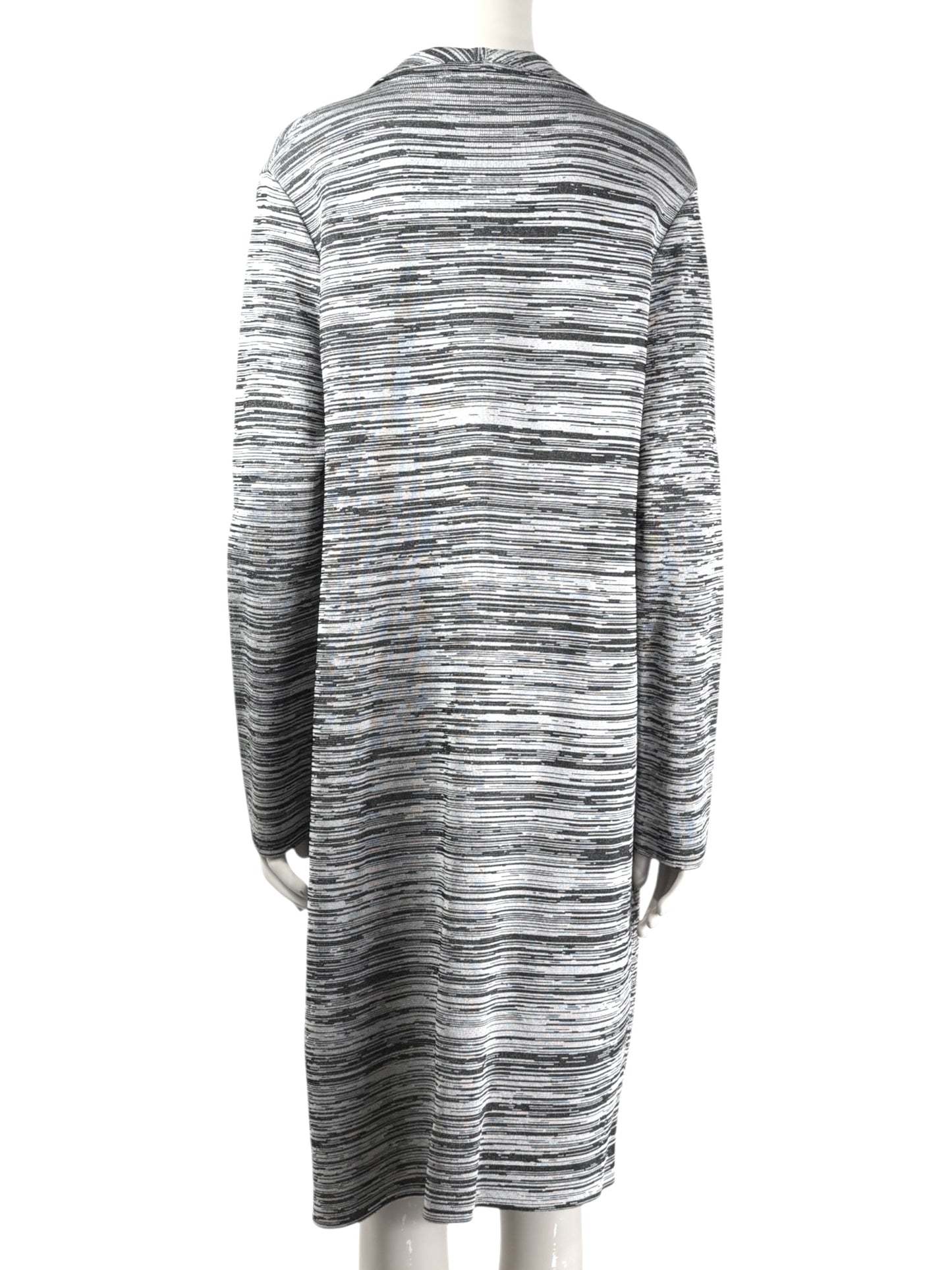 Christian Dior Raf Simons - Resort 2015  - Grey heathered striped knit coat
