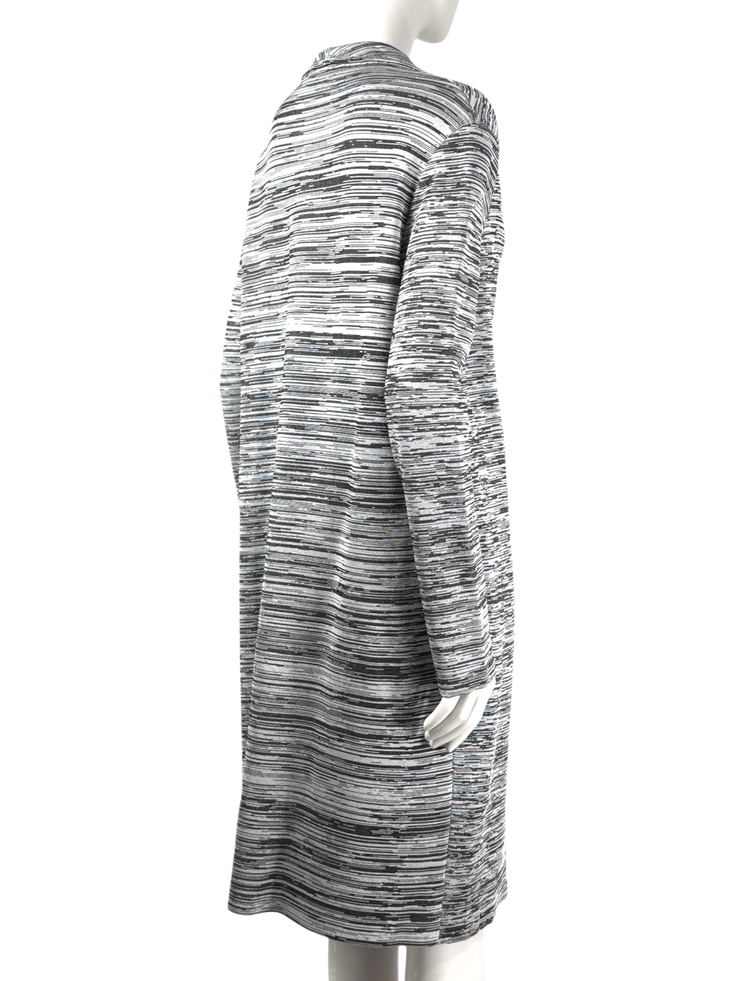 Christian Dior Raf Simons - Resort 2015  - Grey heathered striped knit coat