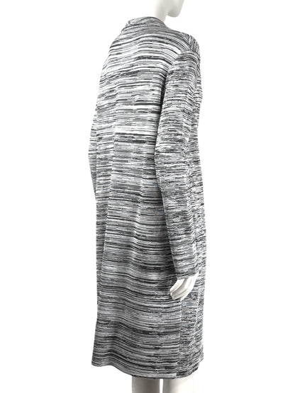 Christian Dior Raf Simons - Resort 2015  - Grey heathered striped knit coat