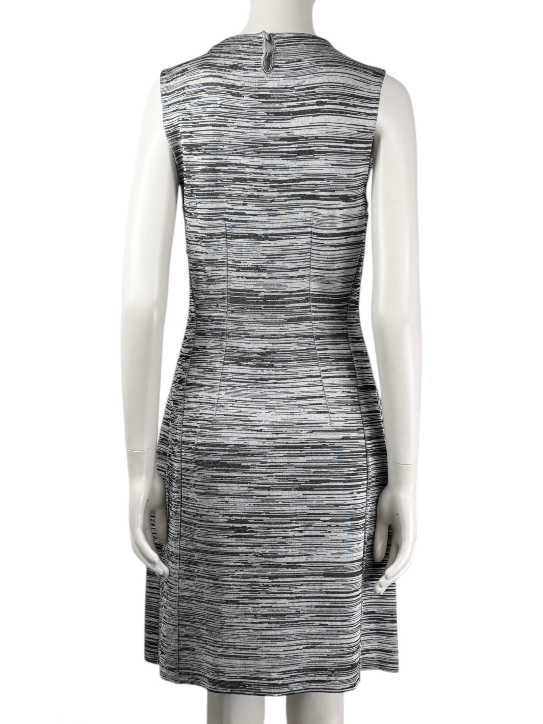 Christian Dior  Raf Simons - Resort 2015  - Sleeveless dress in heathered grey striped knit