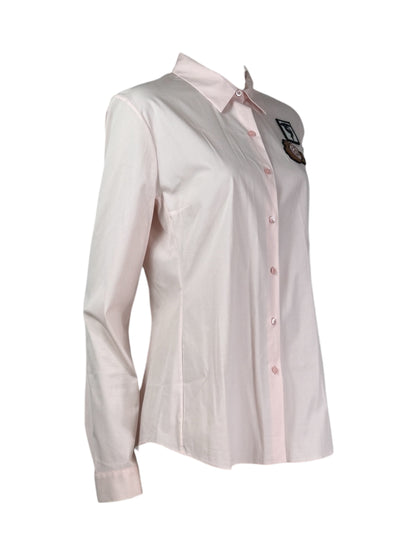 Christian Dior  Raf Simons - Resort 2016  - Pink cotton shirt adorned with appliqué patches