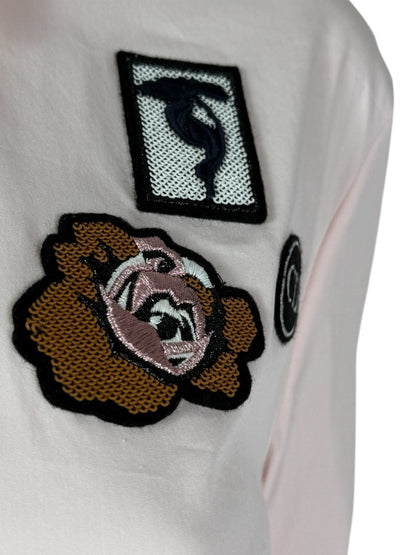 Christian Dior  Raf Simons - Resort 2016  - Pink cotton shirt adorned with appliqué patches