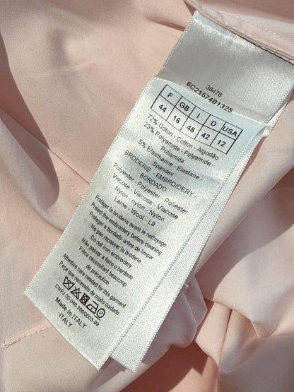Christian Dior  Raf Simons - Resort 2016  - Pink cotton shirt adorned with appliqué patches