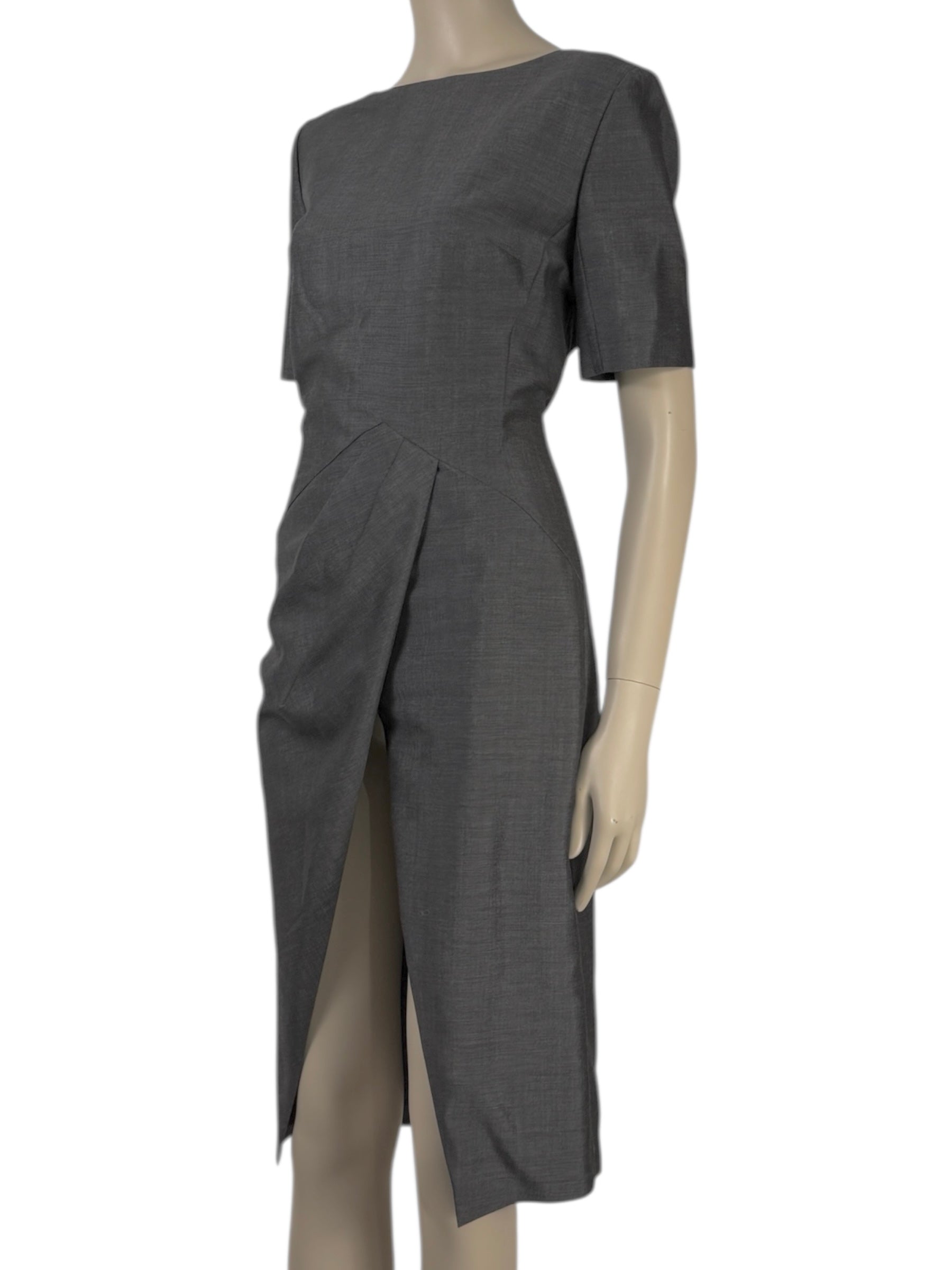 Christian Dior Raf Simons - Spring/Summer 2014  - Anthracite heathered mohair wool dress