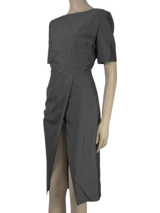 Christian Dior Raf Simons - Spring/Summer 2014  - Anthracite heathered mohair wool dress