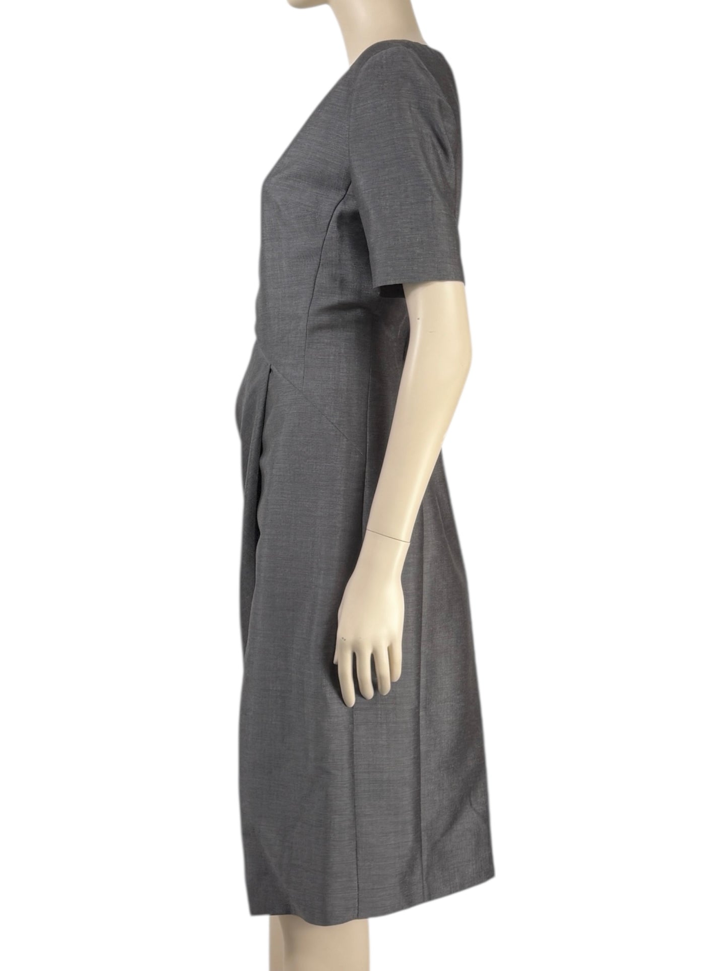 Christian Dior Raf Simons - Spring/Summer 2014  - Anthracite heathered mohair wool dress