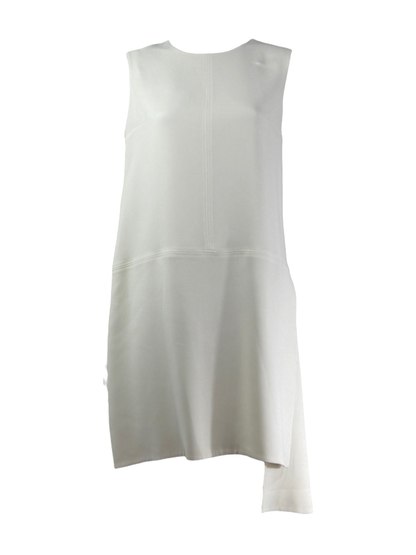 Christian Dior  Raf Simons Autumn/Winter 2015-2016 - Short, asymmetrical, sleeveless dress in ecru crepe