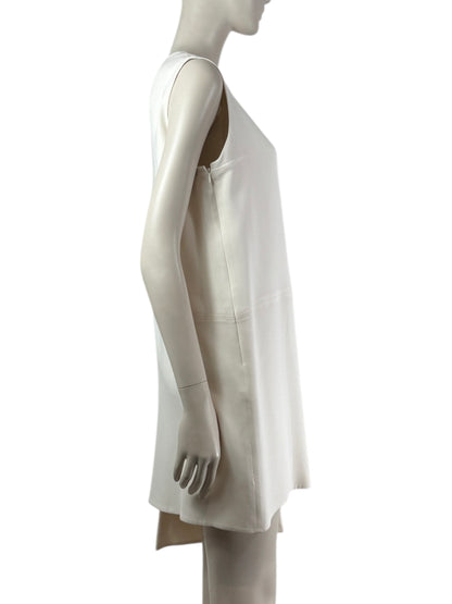 Christian Dior  Raf Simons Autumn/Winter 2015-2016 - Short, asymmetrical, sleeveless dress in ecru crepe