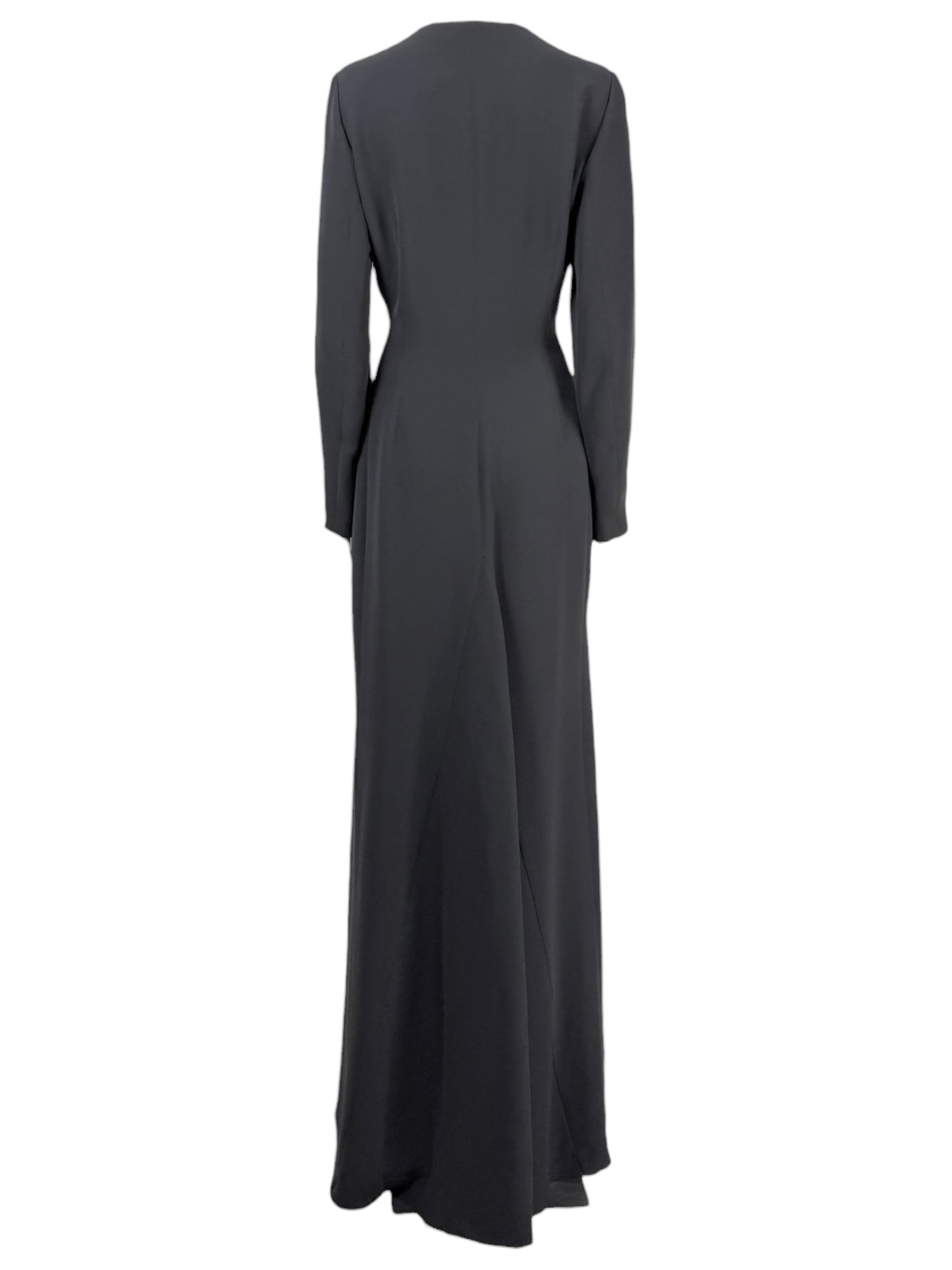Christian Dior Raf Simons Autumn/Winter 2015-2016 Long black silk and wool coat 5