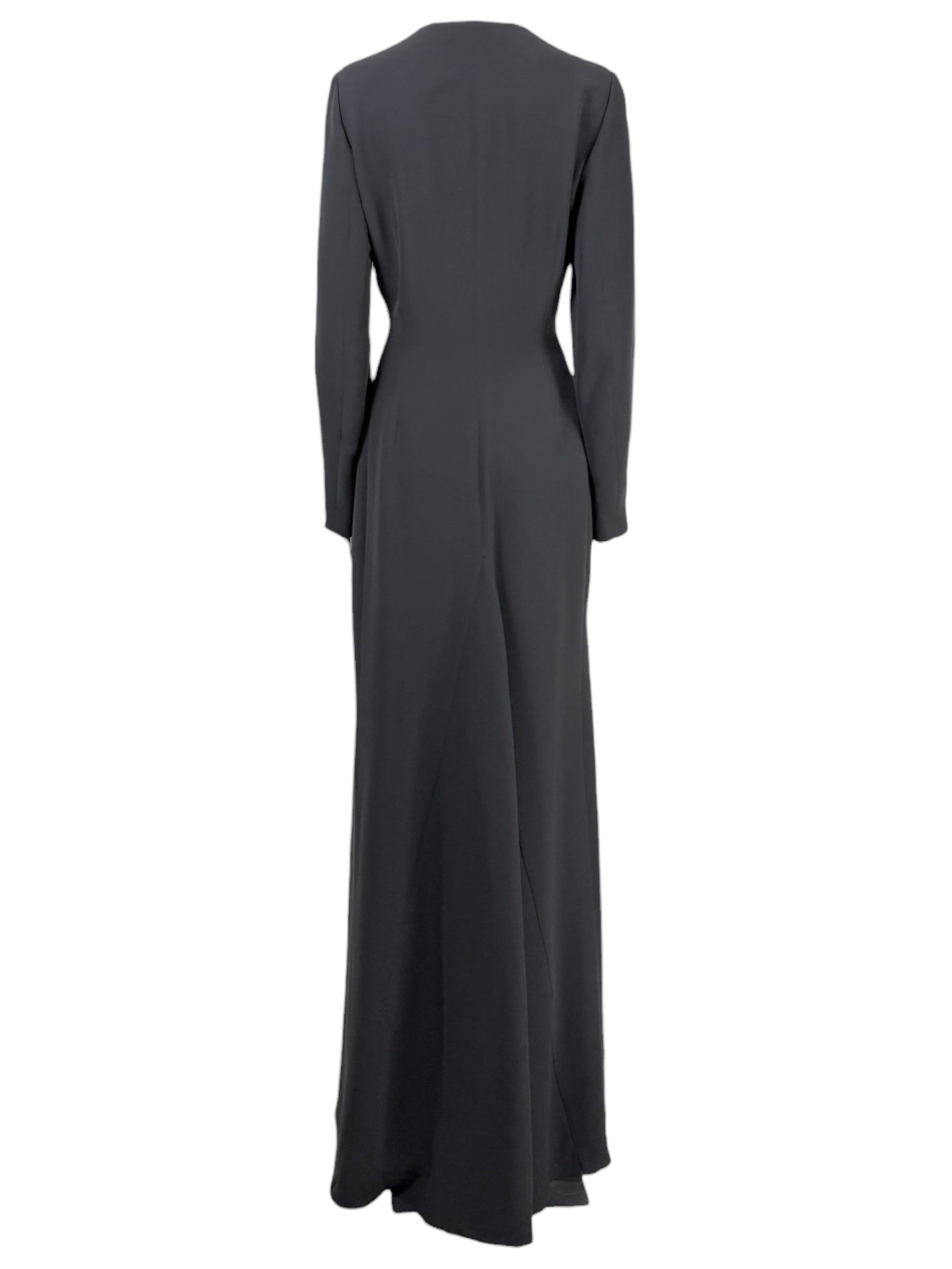 Christian Dior Raf Simons Autumn/Winter 2015-2016 Long black silk and wool coat 5