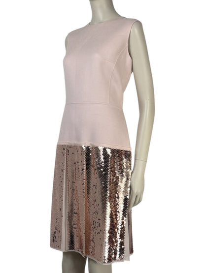 Christian Dior Raf Simons Collection Autumn Winter 2015 2016 Sleeveless pink cashmere dress and sequin 2