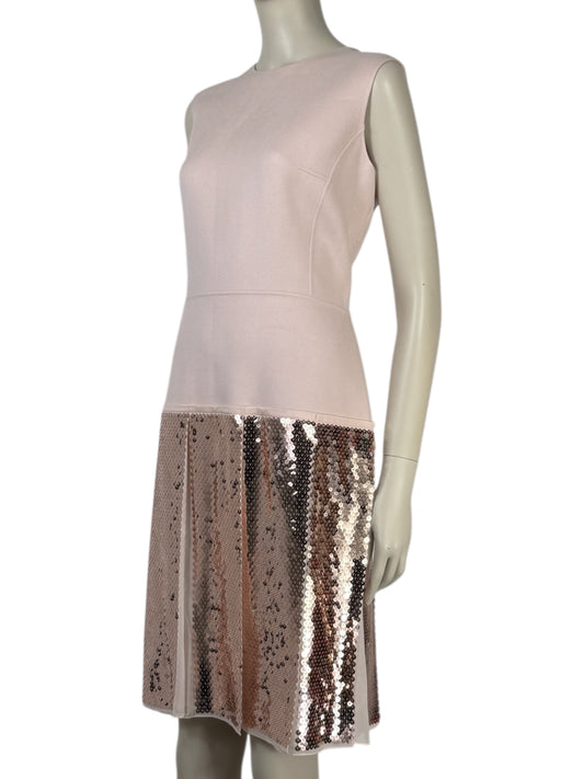 Christian Dior Raf Simons Collection Autumn Winter 2015 2016 Sleeveless pink cashmere dress and sequin 2