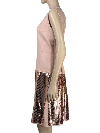 Christian Dior Raf Simons Collection Autumn Winter 2015 2016 Sleeveless pink cashmere dress and sequin 3