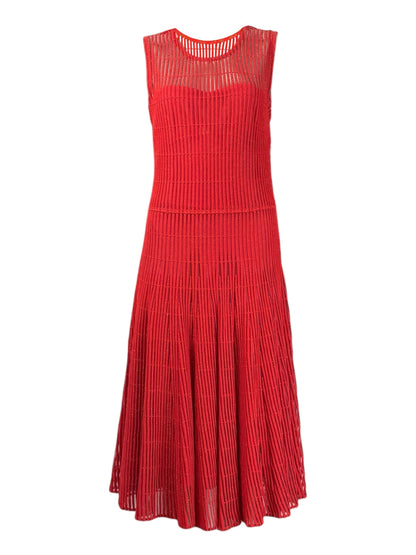 Christian Dior Raf Simons Fall 2014 red knitted dress