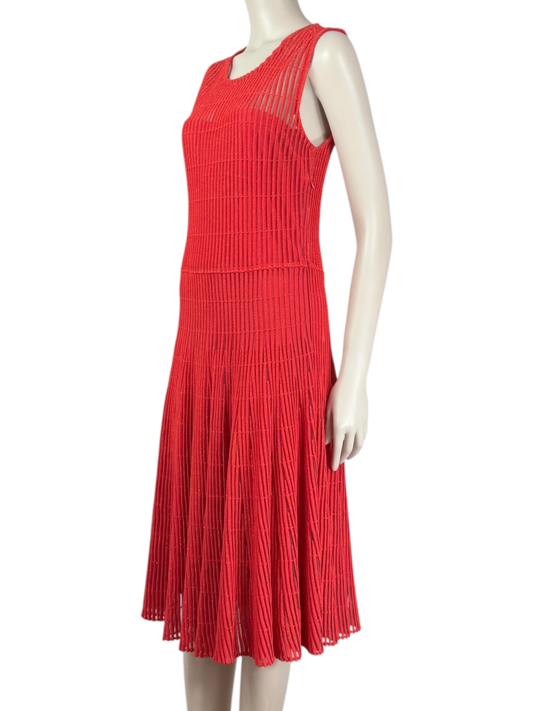 Christian Dior Raf Simons Fall 2014 red knitted dress