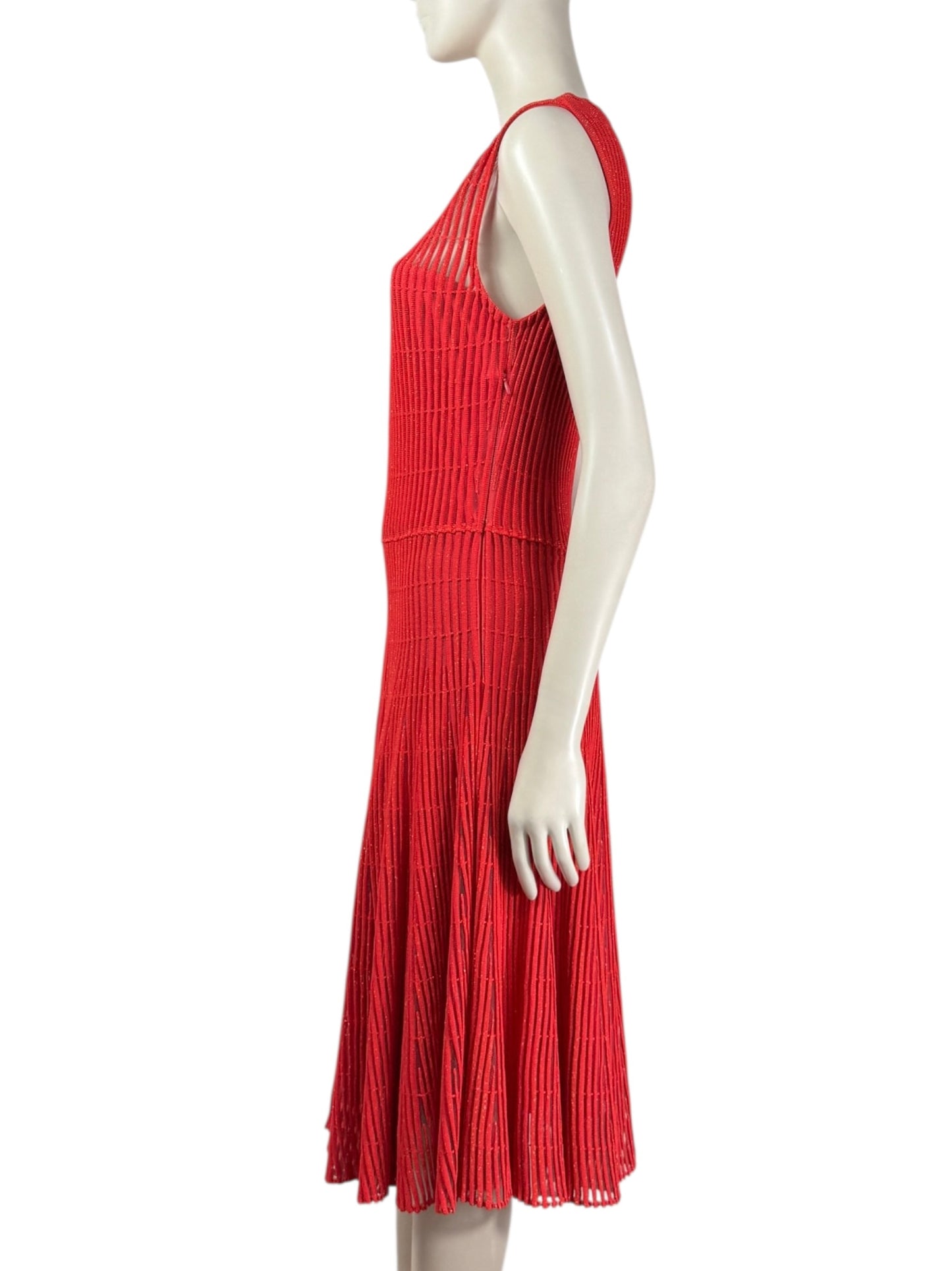 Christian Dior Raf Simons Fall 2014 red knitted dress