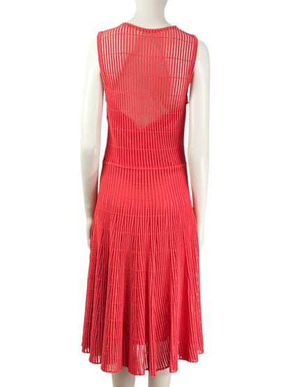 Christian Dior Raf Simons Fall 2014 red knitted dress