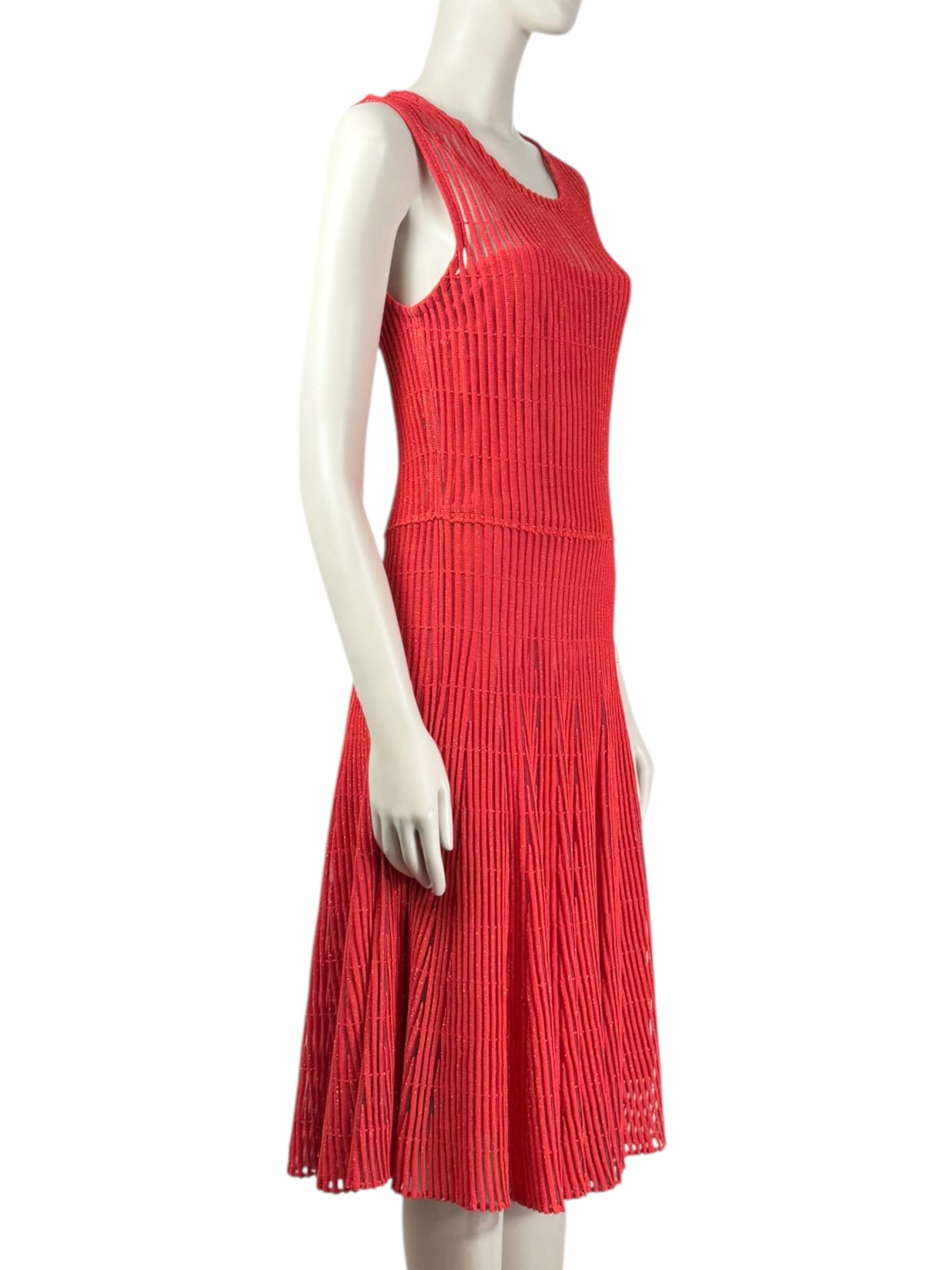 Christian Dior Raf Simons Fall 2014 red knitted dress