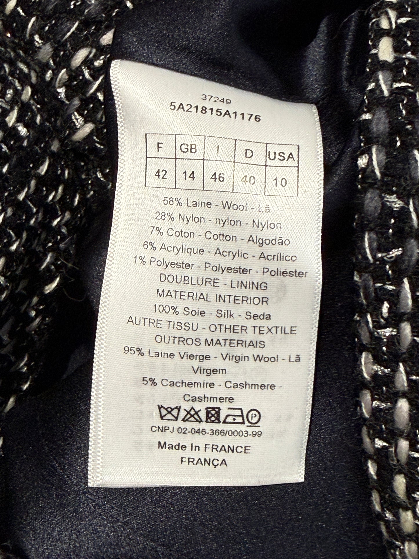 Christian Dior Raf Simons Prefall 2015 tweed coat