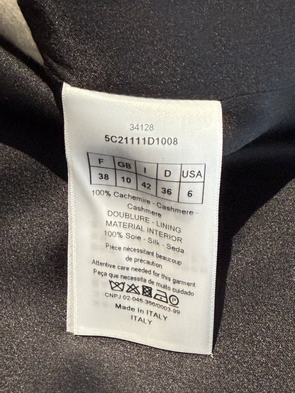 Christian Dior Raf Simons Resort 2015 black white cashmere coat