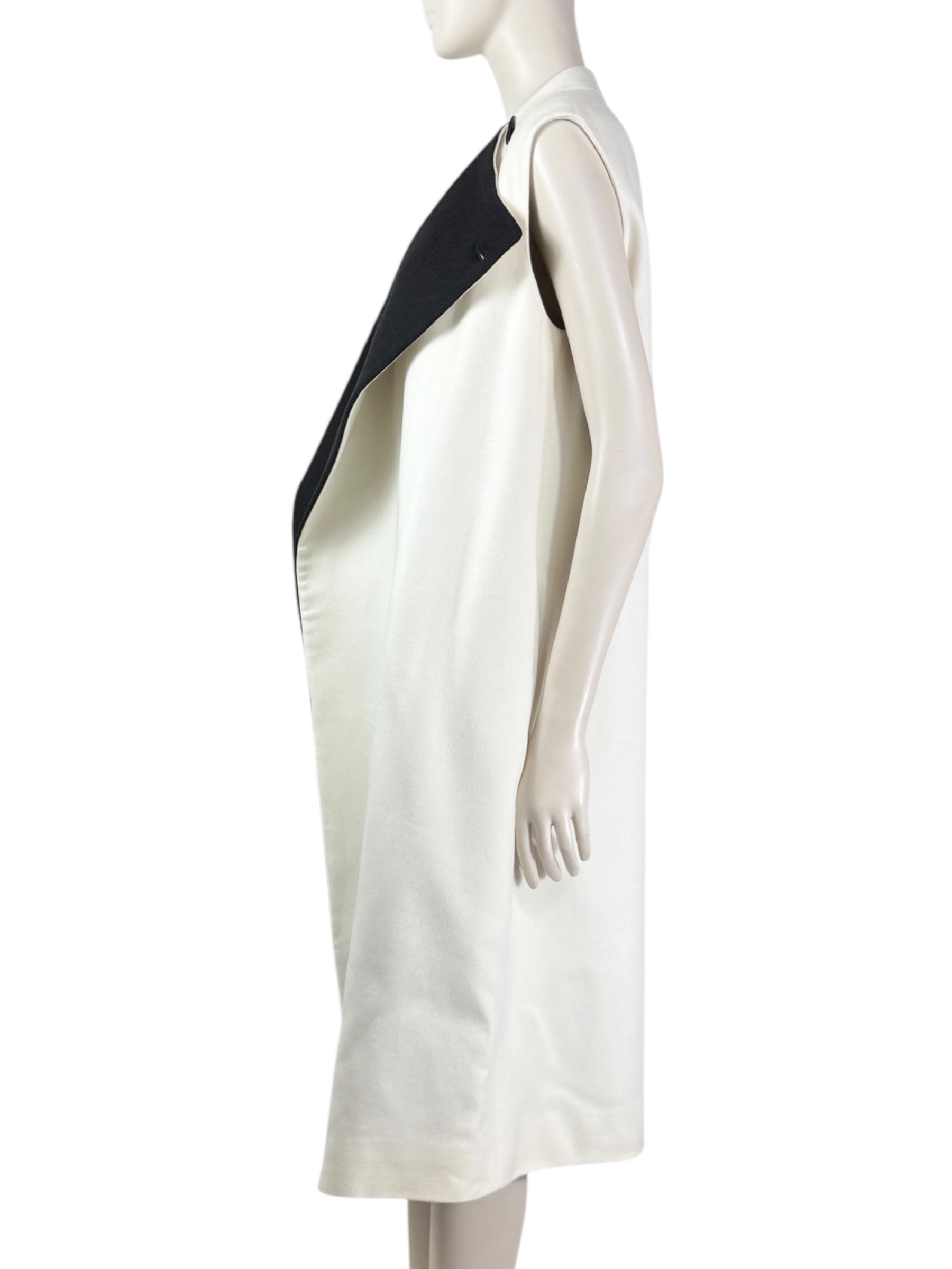 Christian Dior Raf Simons Resort 2015 black white cashmere coat