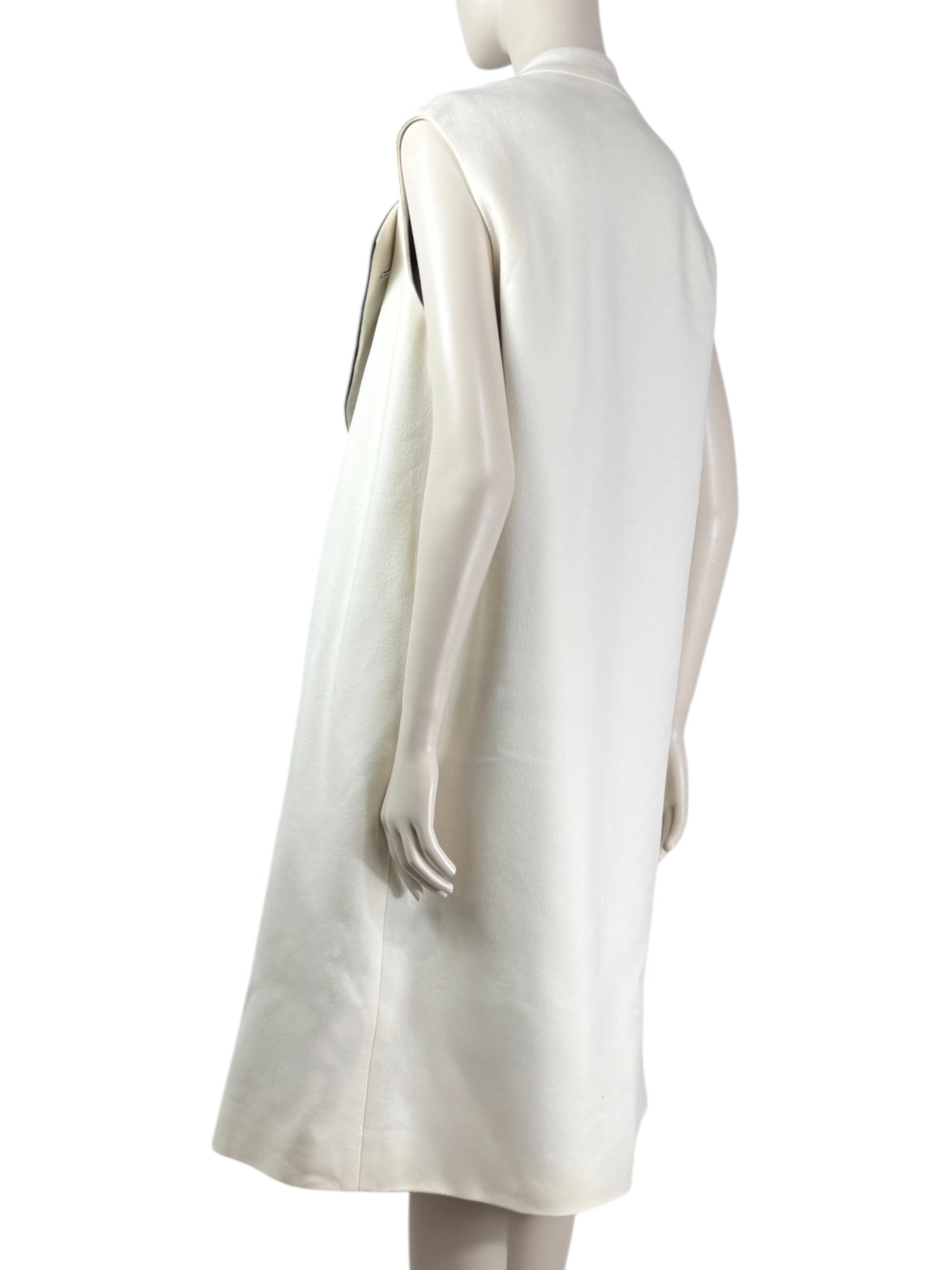 Christian Dior Raf Simons Resort 2015 black white cashmere coat