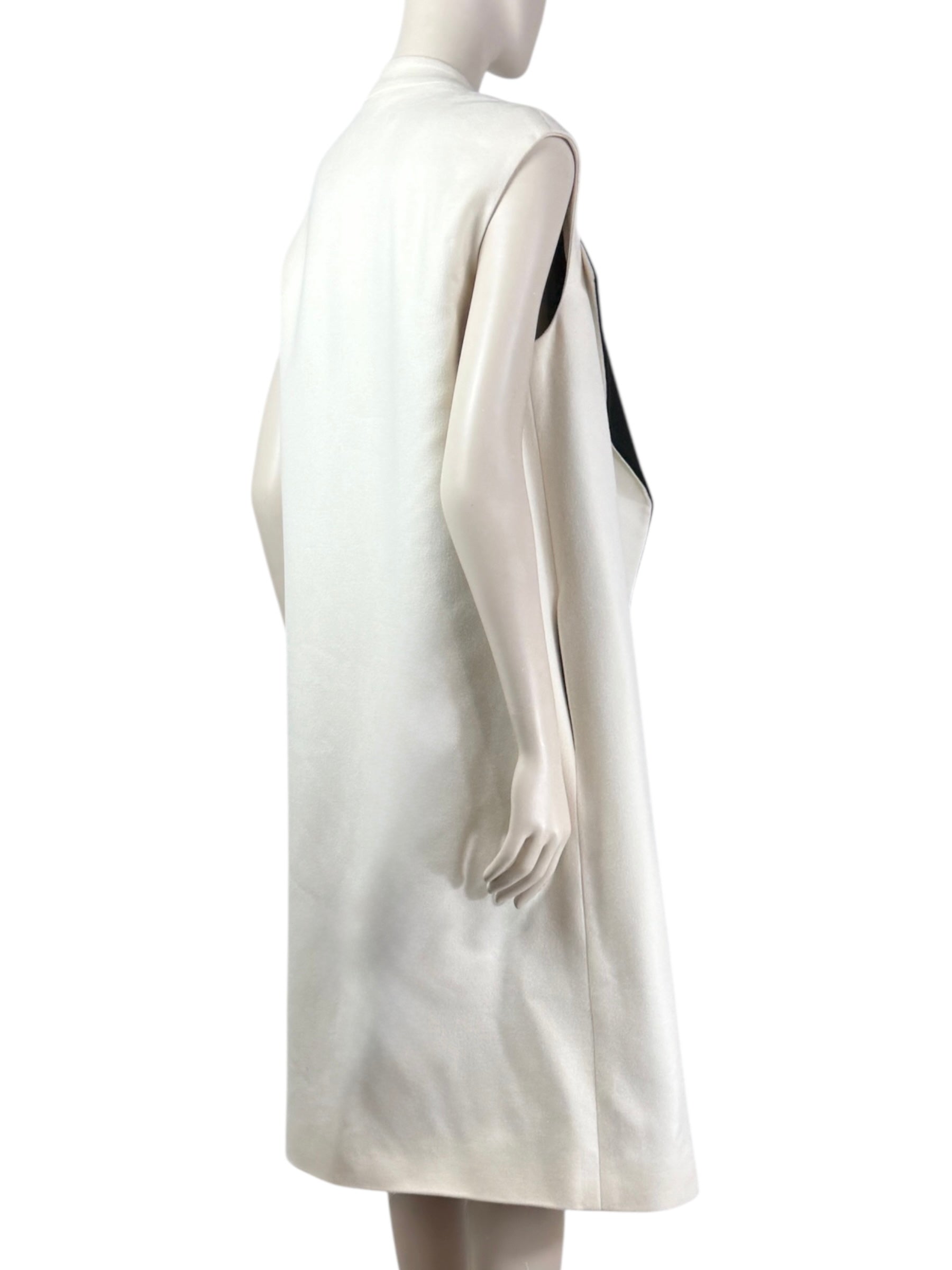 Christian Dior Raf Simons Resort 2015 black white cashmere coat