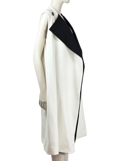 Christian Dior Raf Simons Resort 2015 black white cashmere coat