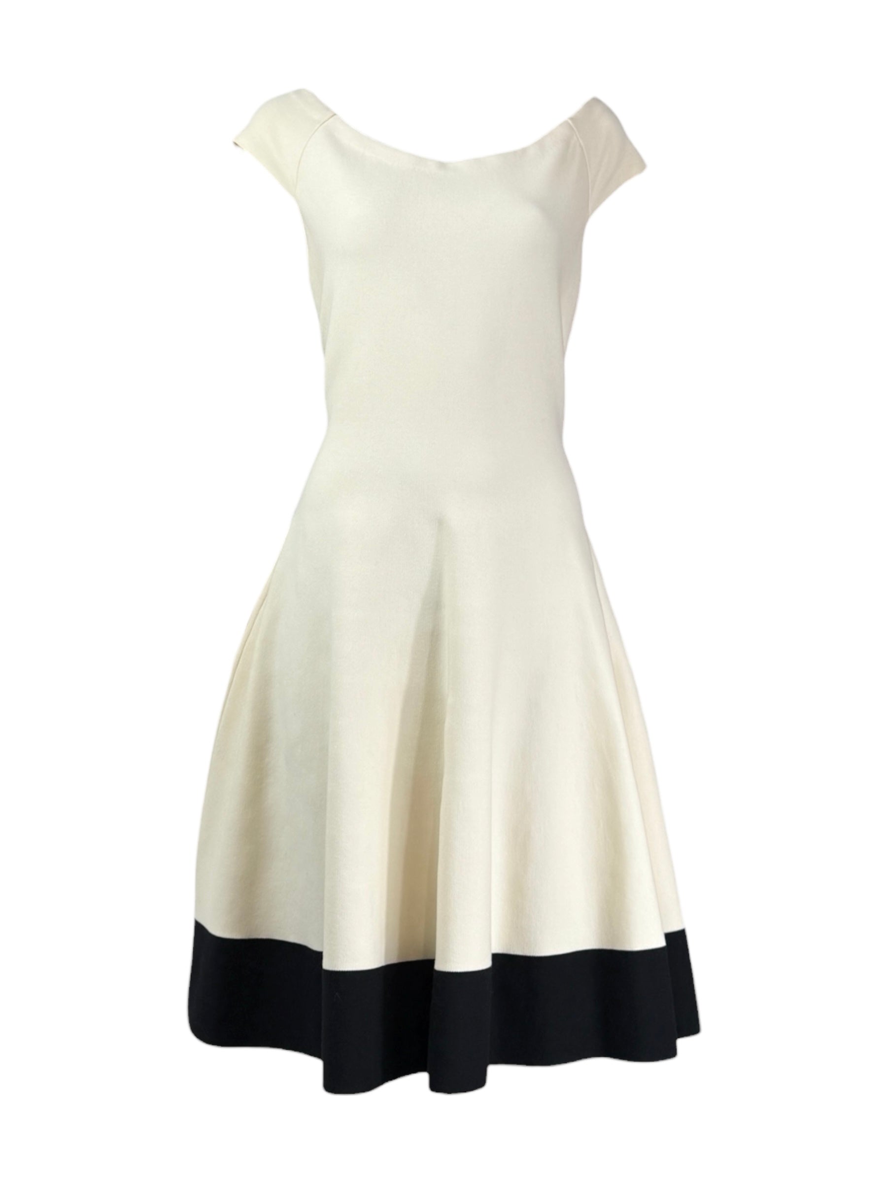 Christian Dior Raf Simons Resort 2016 beige black dress