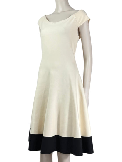 Christian Dior Raf Simons Resort 2016 beige black dress