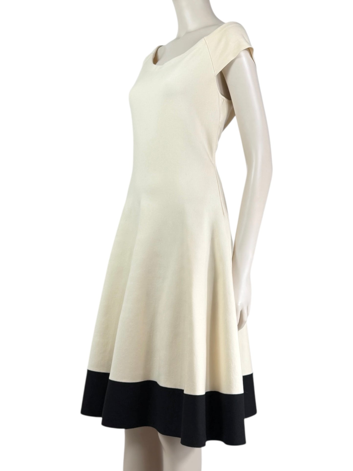 Christian Dior Raf Simons Resort 2016 beige black dress