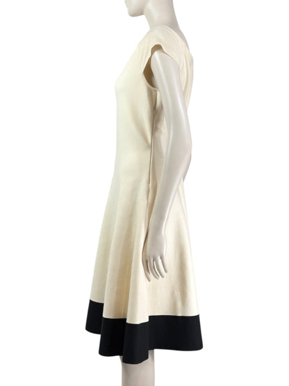 Christian Dior Raf Simons Resort 2016 beige black dress