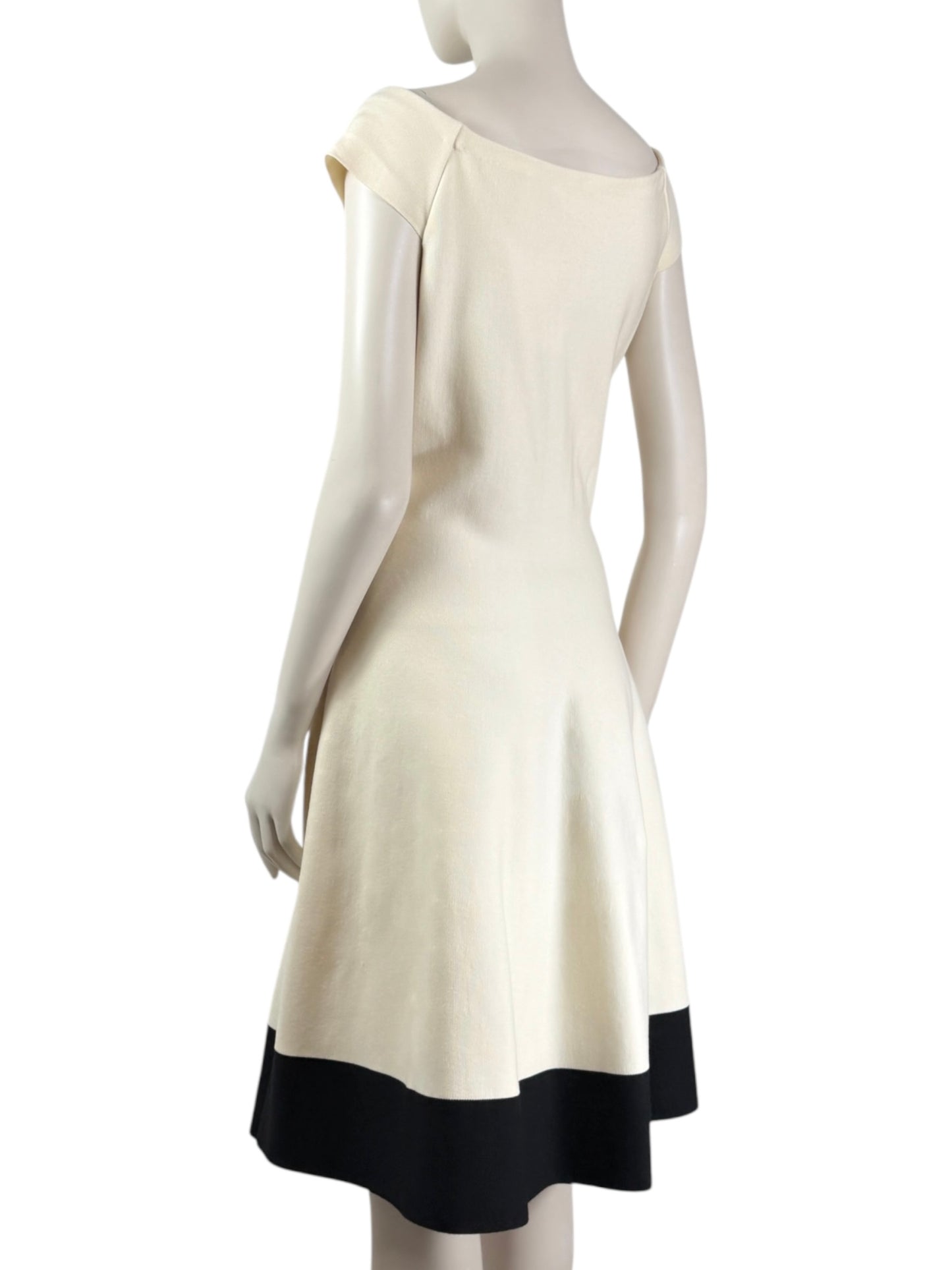 Christian Dior Raf Simons Resort 2016 beige black dress