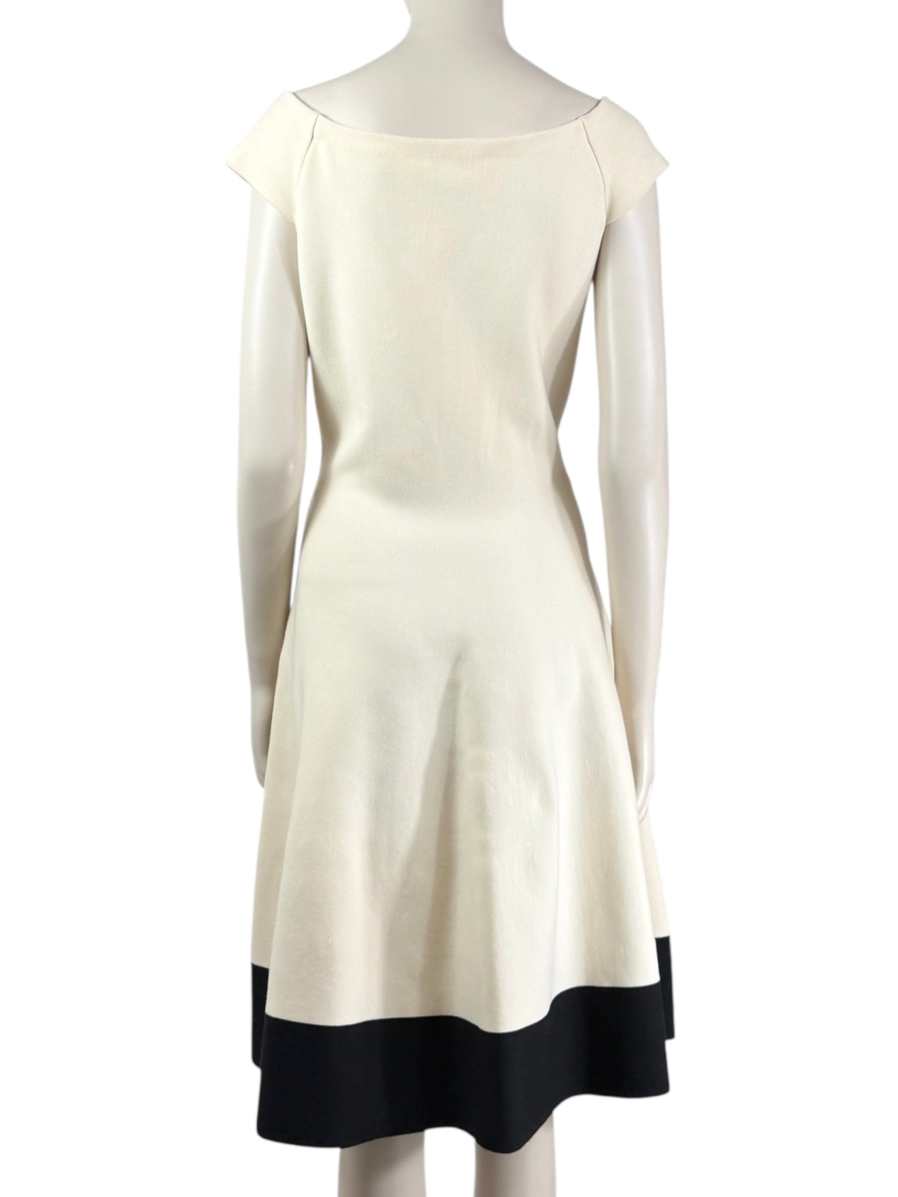 Christian Dior Raf Simons Resort 2016 beige black dress
